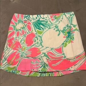 Lilly Pulitzer Pink and Green Floral Skort